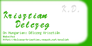 krisztian delczeg business card
